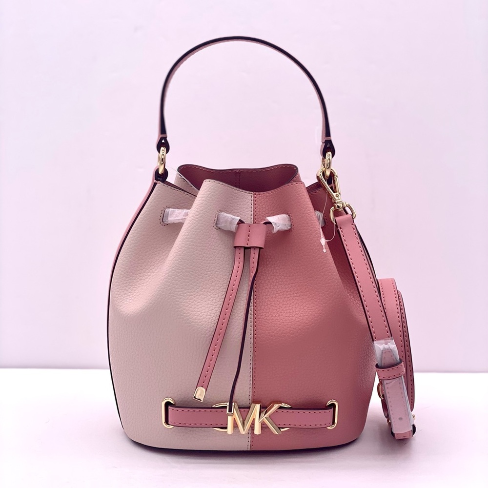 Michael Kors Pink and Cream Bucket Bag